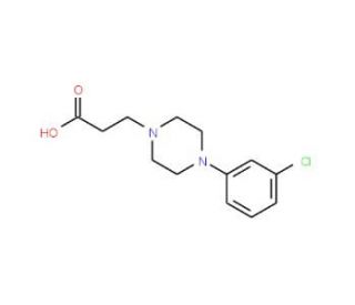 3-[4-(3-Chloro-phenyl)-piperazin-1-yl]-propionic acid - chemical structure image