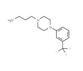 3-{4-[3-(trifluoromethyl)phenyl]piperazin-1-yl}propan-1-amine - chemical structure image