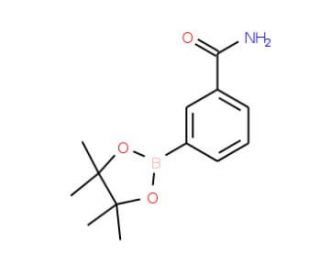 3-(4,4,5,5-Tetramethyl-1,3,2-dioxaborolan-2-yl)-benzamide (CAS 188665-74-9) - chemical structure image