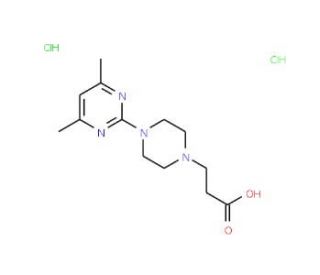 3-[4-(4,6-Dimethyl-pyrimidin-2-yl)-piperazin-1-yl]-propionic acid dihydrochloride - chemical structure image