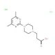 3-[4-(4,6-Dimethyl-pyrimidin-2-yl)-piperazin-1-yl]-propionic acid dihydrochloride - chemical structure image