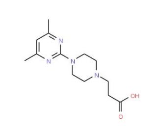 3-[4-(4,6-Dimethyl-pyrimidin-2-yl)-piperazin-1-yl]-propionic acid - chemical structure image