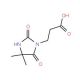 3-(4,4-Dimethyl-2,5-dioxo-imidazolidin-1-yl)-propionic acid (CAS 90197-83-4) - chemical structure image