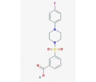 3-[4-(4-Fluoro-phenyl)-piperazine-1-sulfonyl]-benzoic acid - chemical structure image