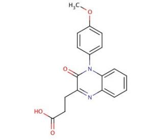 3-[4-(4-Methoxy-phenyl)-3-oxo-3,4-dihydro-quinoxalin-2-yl]-propionic acid - chemical structure image