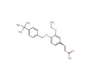3-[4-(4-tert-Butyl-benzyloxy)-3-ethoxy-phenyl]-acrylic acid - chemical structure image
