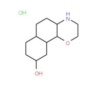 (&minus;)-3,4,4a,5,6,10b-Hexahydro-2H-naphtho[1,2-b][1,4]oxazin-9-ol, HCl - chemical structure image