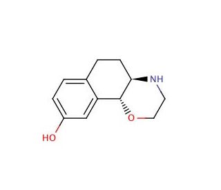 (&plus;)-3,4,4a,5,6,10b-Hexahydro-2H-naphtho[1,2-b][1,4]oxazin-9-ol Hydrochloride (CAS 858517-21-2) - chemical structure image