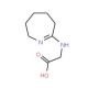 (3,4,5,6-tetrahydro-2H-azepin-7-ylamino)acetic acid (CAS 90152-88-8) - chemical structure image