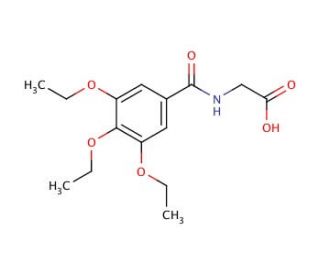 [(3,4,5-triethoxybenzoyl)amino]acetic acid - chemical structure image