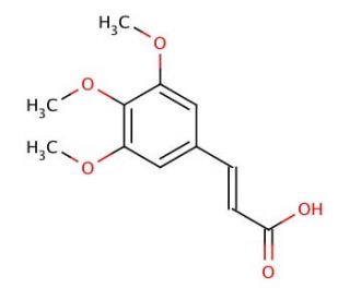 3,4,5-Trimethoxycinnamic acid (CAS 90-50-6) - chemical structure image