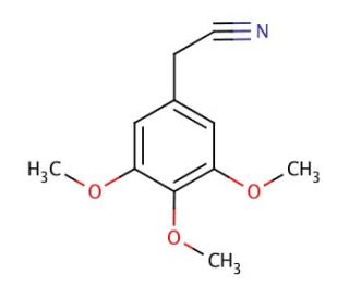 3,4,5-Trimethoxyphenylacetonitrile (CAS 13338-63-1) - chemical structure image