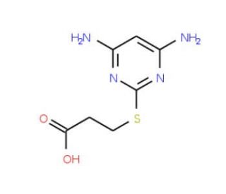 3-(4,6-Diamino-pyrimidin-2-ylsulfanyl)-propionic acid - chemical structure image