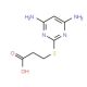 3-(4,6-Diamino-pyrimidin-2-ylsulfanyl)-propionic acid - chemical structure image
