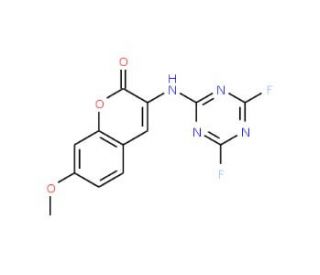 3-(4,6-Difluorotriazinyl)amino-7-methoxycoumarin (CAS 127192-67-0) - chemical structure image