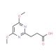 3-(4,6-Dimethoxypyrimidin-2-yl)propanoic acid (CAS 386715-41-9) - chemical structure image