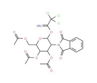 3,4,6-Tri-O-acetyl-2-deoxy-2-phthalimido-b-D-glucopyranosyl trichloroaceimidate (CAS 16145-19-3) - chemical structure image