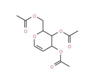 3,4,6-Tri-O-acetyl-L-glucal (CAS 63640-41-5) - chemical structure image