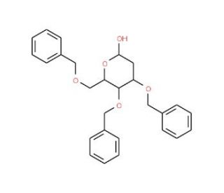 3,4,6-Tri-O-benzyl-2-deoxy-D-glucopyranose (CAS 132732-60-6) - chemical structure image