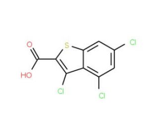3,4,6-Trichloro-benzo[b]thiophene-2-carboxylic acid (CAS 34576-90-4) - chemical structure image