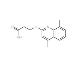 3-(4,8-Dimethyl-quinolin-2-ylsulfanyl)-propionic acid - chemical structure image