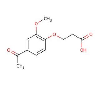 3-(4-acetyl-2-methoxyphenoxy)propanoic acid - chemical structure image