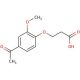 3-(4-acetyl-2-methoxyphenoxy)propanoic acid - chemical structure image