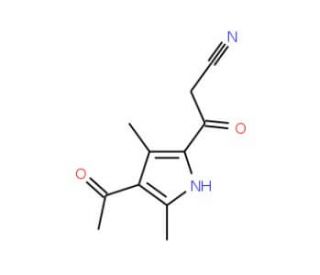 3-(4-Acetyl-3,5-dimethyl-1H-pyrrol-2-yl)-3-oxo-propionitrile - chemical structure image