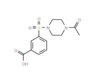 3-(4-Acetyl-piperazine-1-sulfonyl)-benzoic acid - chemical structure image