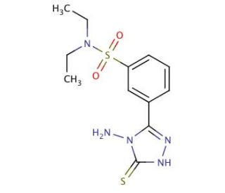 3-(4-Amino-5-mercapto-4H-[1,2,4]triazol-3-yl)-N,N-diethyl-benzenesulfonamide - chemical structure image