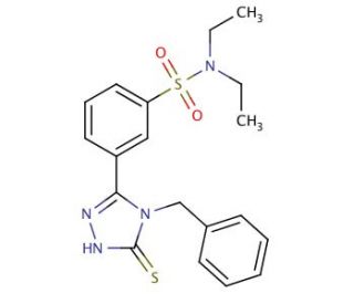 3-(4-Benzyl-5-mercapto-4H-[1,2,4]triazol-3-yl)-N,N-diethyl-benzenesulfonamide - chemical structure image