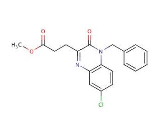 3-(4-Benzyl-7-chloro-3-oxo-3,4-dihydro-quinoxalin-2-yl)-propionic acid methyl ester - chemical structure image