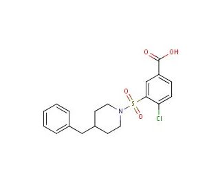 3-(4-Benzyl-piperidine-1-sulfonyl)-4-chloro-benzoic acid - chemical structure image