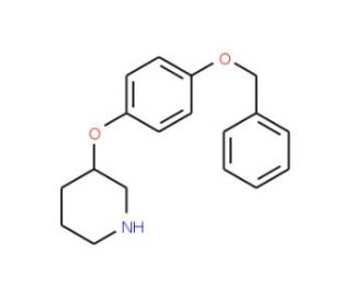 3-[4-(Benzyloxy)phenoxy]piperidine (CAS 946759-24-6) - chemical structure image