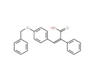 3-[4-(Benzyloxy)phenyl]-2-phenylacrylic acid (CAS 126582-18-1) - chemical structure image