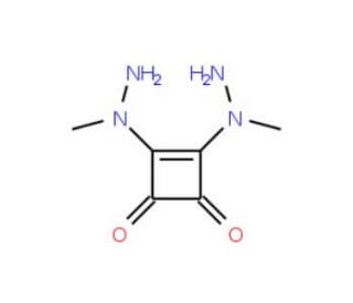 3,4-Bis(1-methylhydrazino)cyclobut-3-ene-1,2-dione (CAS 50376-99-3) - chemical structure image