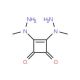 3,4-Bis(1-methylhydrazino)cyclobut-3-ene-1,2-dione (CAS 50376-99-3) - chemical structure image