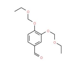 3,4-Bis(ethoxymethoxy)benzaldehyde (CAS 128837-28-5) - chemical structure image