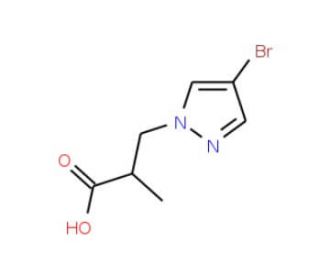 3-(4-Bromo-1H-pyrazol-1-yl)-2-methylpropanoic acid - chemical structure image