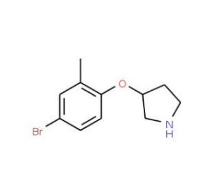 3-(4-Bromo-2-methylphenoxy)pyrrolidine - chemical structure image