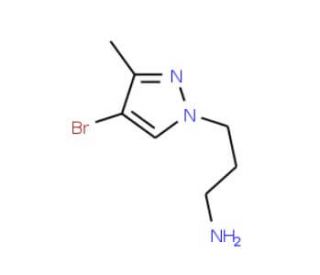 3-(4-Bromo-3-methyl-pyrazol-1-yl)-propylamine (CAS 1000802-71-0) - chemical structure image