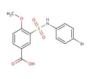 3-(4-Bromo-phenylsulfamoyl)-4-methoxy-benzoic acid - chemical structure image