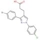 3-(4-Bromophenyl)-1-(4-chlorophenyl)pyrazole-4-propionic acid (CAS 870704-04-4) - chemical structure image