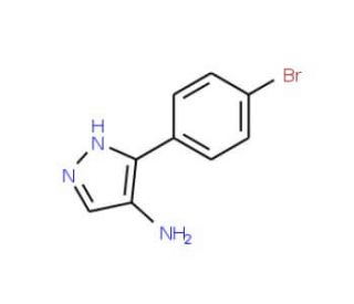 3-(4-Bromophenyl)-1H-pyrazol-4-amine - chemical structure image