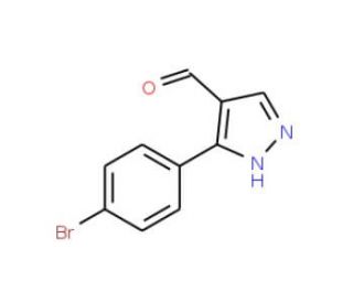 3-(4-Bromophenyl)-1H-pyrazole-4-carbaldehyde (CAS 350997-68-1) - chemical structure image