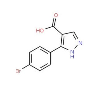3-(4-Bromophenyl)-1H-pyrazole-4-carboxylic acid - chemical structure image