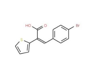 3-(4-bromophenyl)-2-thien-2-ylacrylic acid (CAS 37094-46-5) - chemical structure image