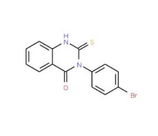 3-(4-Bromophenyl)-2-thioxo-2,3-dihydro-4(1H)-quinazolinone (CAS 1028-39-3) - chemical structure image