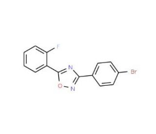 3-(4-Bromophenyl)-5-(2-fluorophenyl)-1,2,4-oxadiazole (CAS 419553-16-5) - chemical structure image