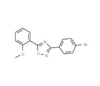 3-(4-Bromophenyl)-5-(2-methoxyphenyl)-1,2,4-oxadiazole (CAS 331989-19-6) - chemical structure image